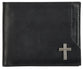 Leather Wallet: Cross Badge, Bi-Fold, Rfid-Blocking, Gift Boxed