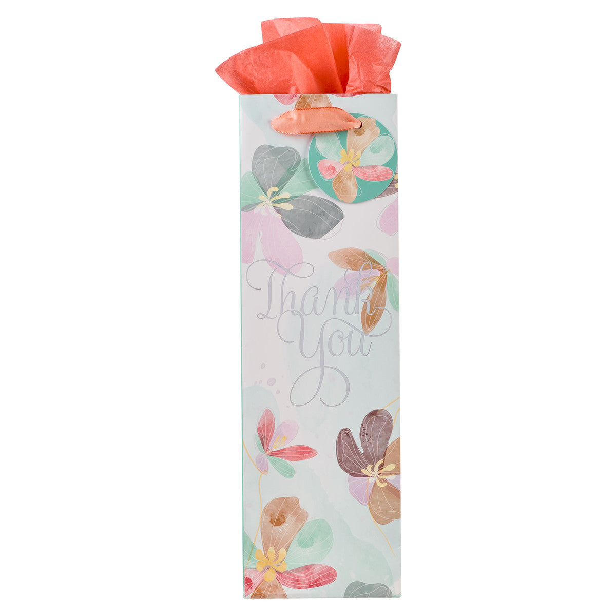 Gift Bag Bottle: Thank You, Floral
