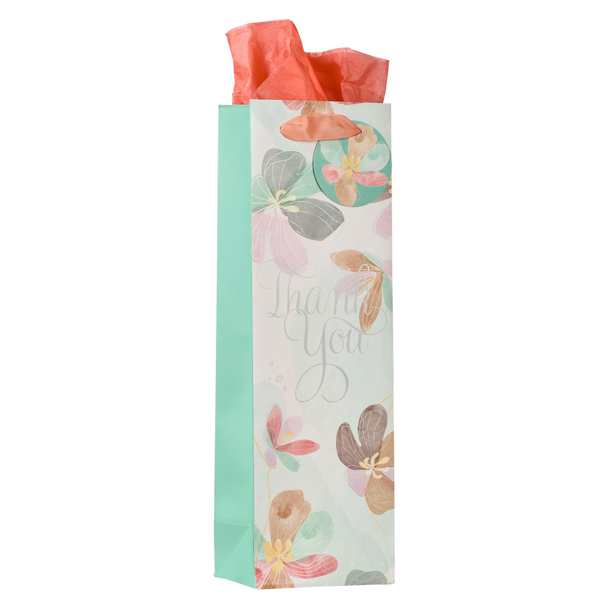 Gift Bag Bottle: Thank You, Floral