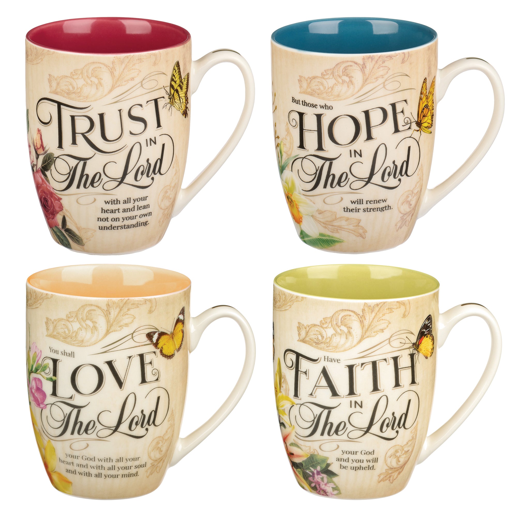 Ceramic Mugs (Set Of 4) 355ml: Hope & Trust Collection