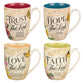 Ceramic Mugs (Set Of 4) 355ml: Hope & Trust Collection