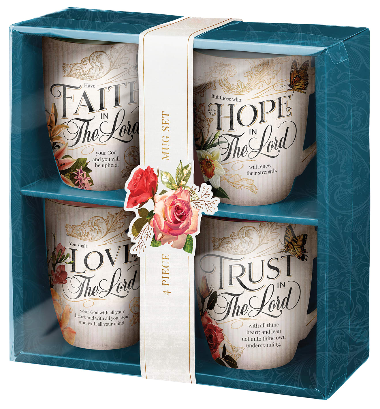 Ceramic Mugs (Set Of 4) 355ml: Hope & Trust Collection