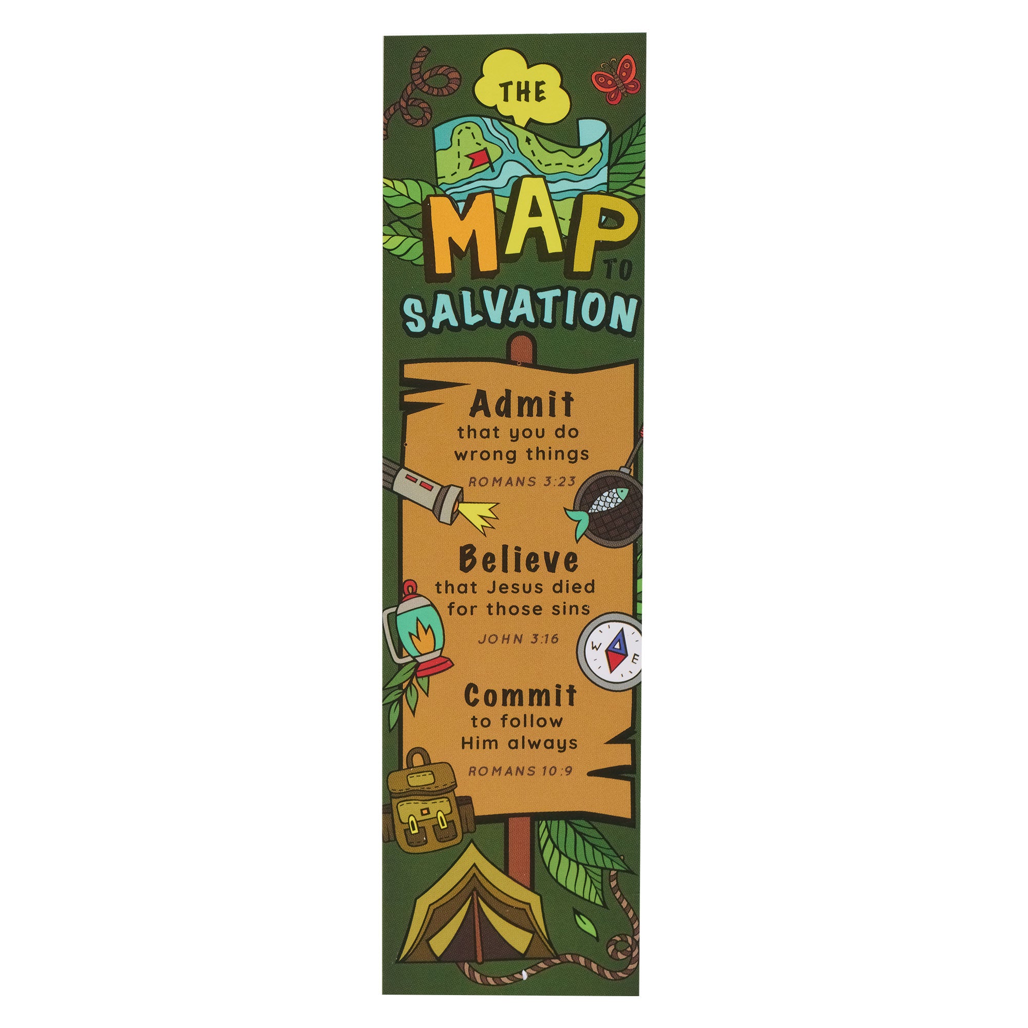 Bookmark (10 Pack): The Map of Salvation, Admit, Believe, Commit