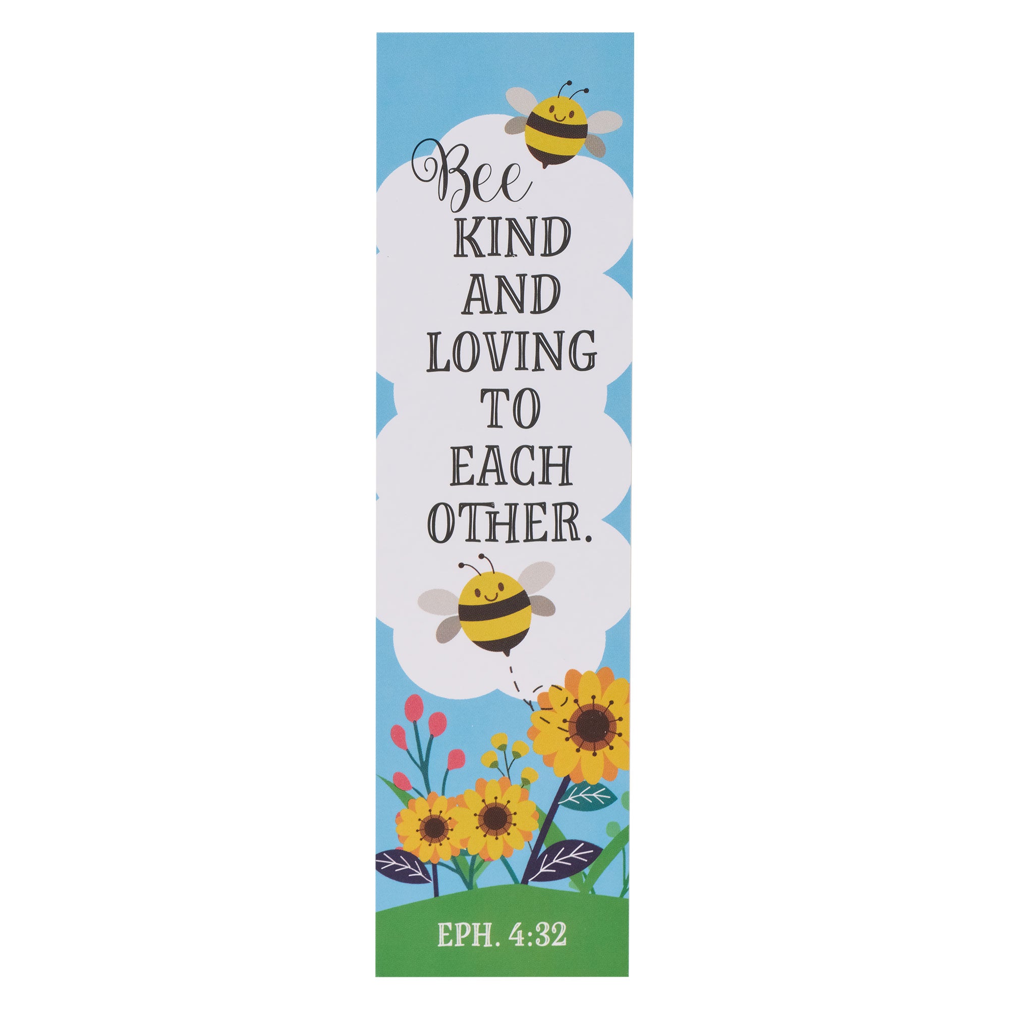 Bookmark (10 Pack): Bee Kind and Loving to Each Other, Bees and Flowers (Eph. 4:32)
