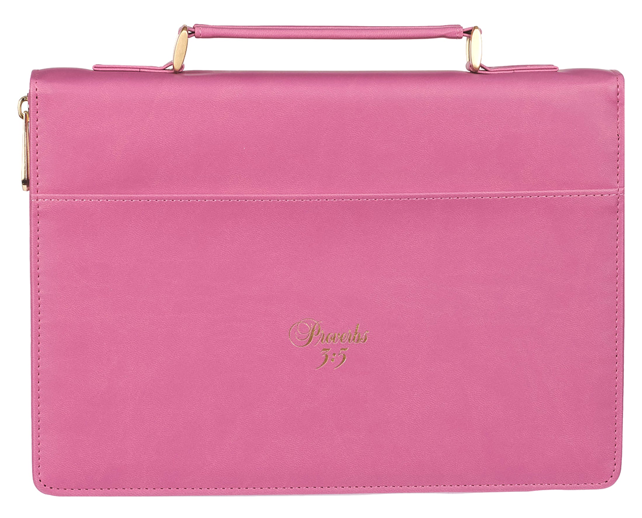 Bible Cover Medium: Trust in the Lord Pink Rose (Hope & Trust Collection)