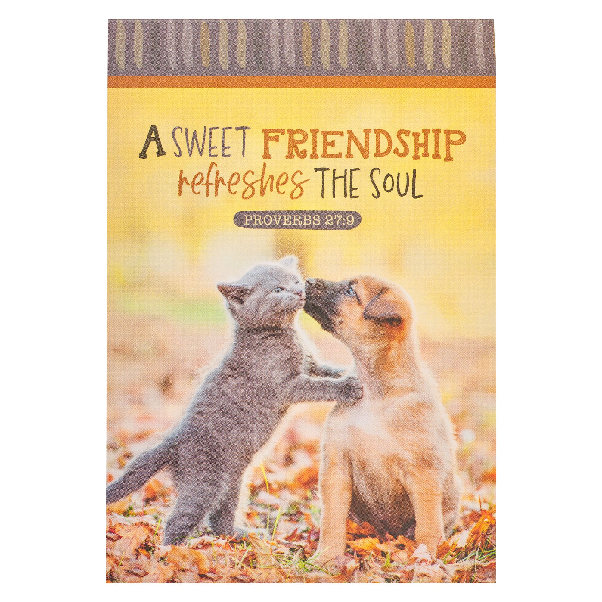 Notepad: Sweet Friendship Cat/Dog (Prov. 27:9)