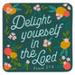 Die-Cut Magnet: Delight Yourself in the Lord, Floral/Fruit (Psalm 37:4)