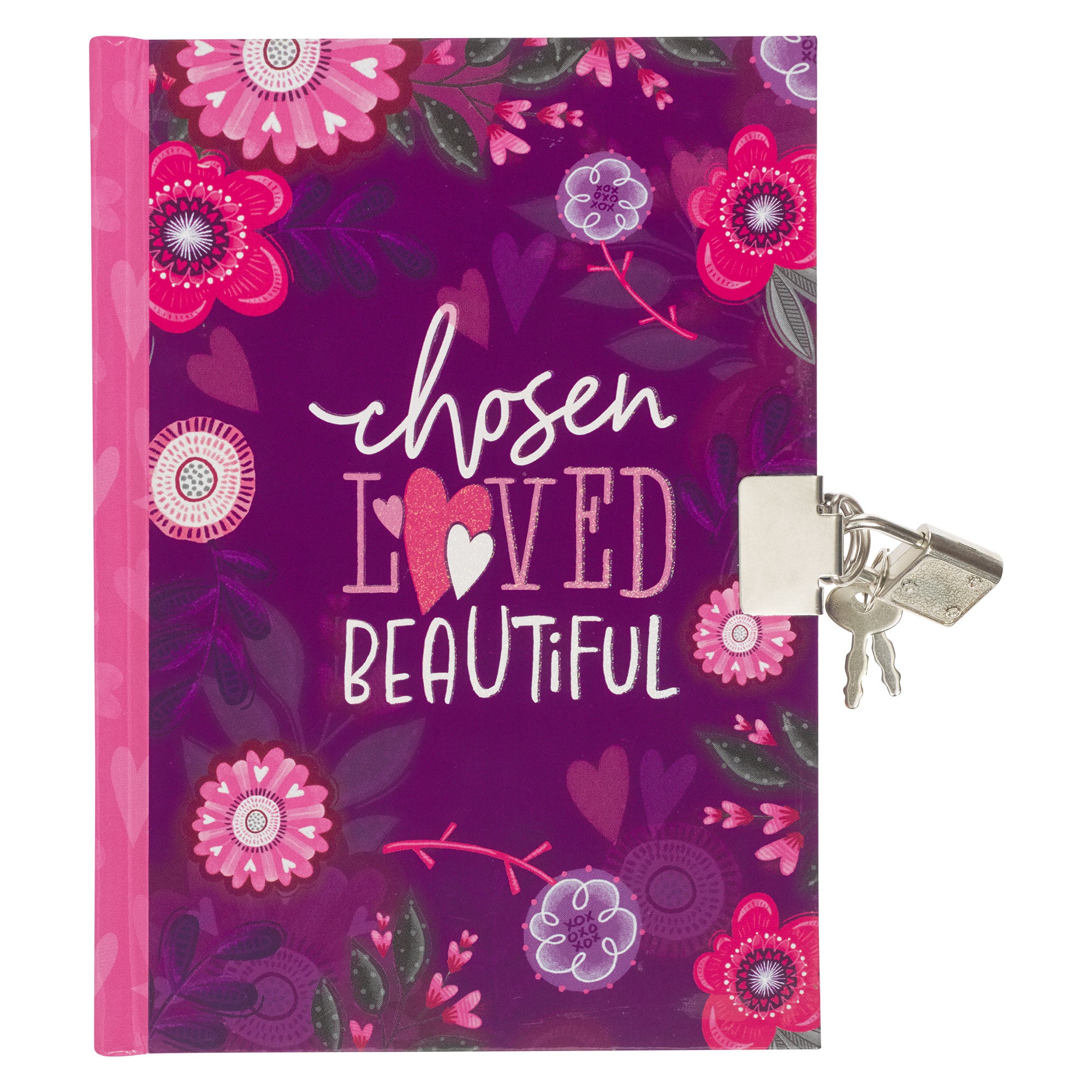 Journal/Diary with lock, for Girls: God's Princess, 1 Peter 2:9, Pink/Purple Floral