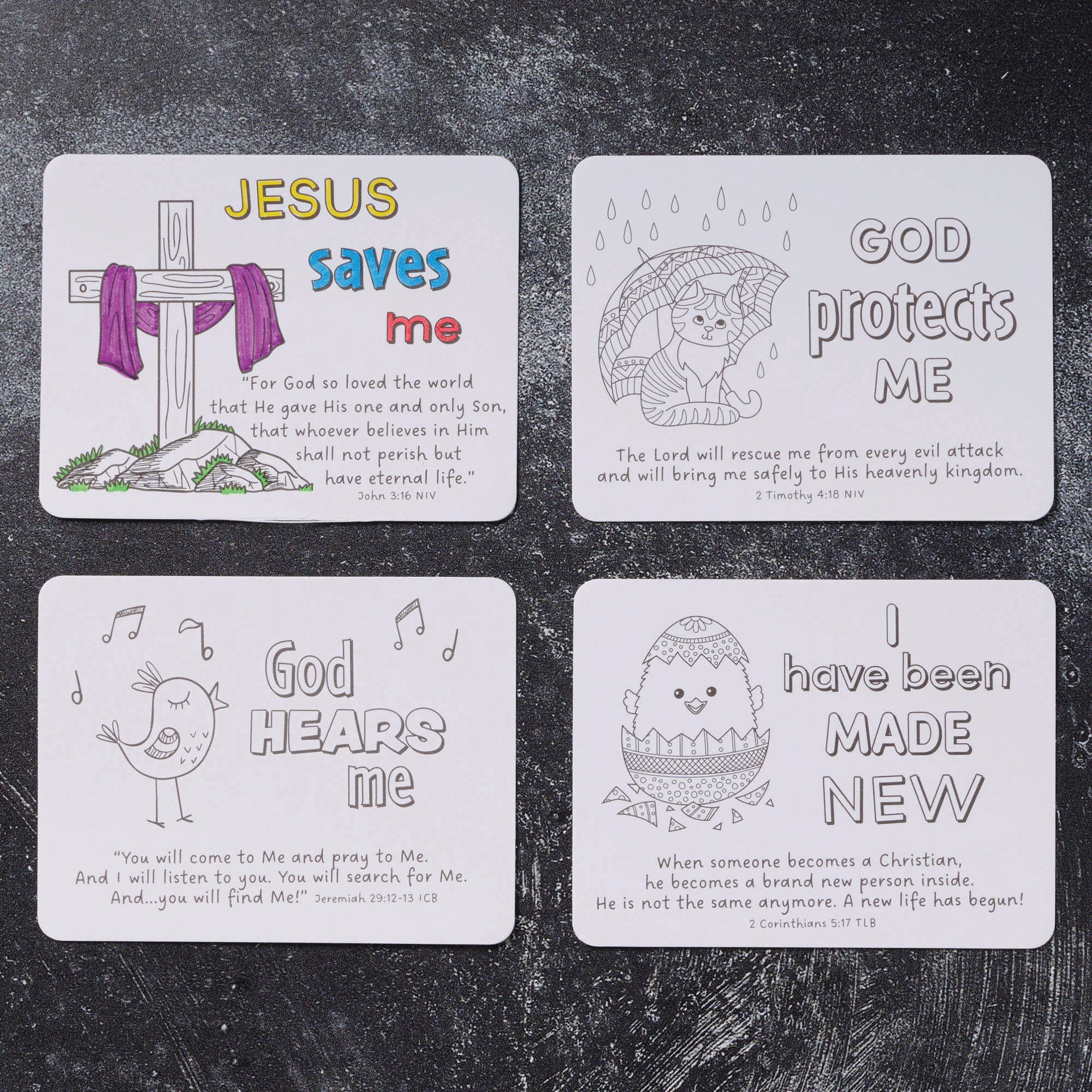Children's Boxed Coloring Cards: Jesus Loves Me...and other things the Bible says about me