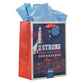 Gift Bag Medium: Be Strong & Courageous (Joshua 1:9) Navy (Be Brave, Space Collection)