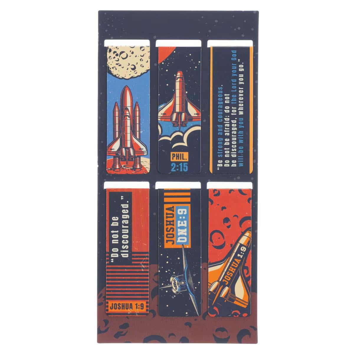 Magnetic Bookmark (Set or 6): Be Brave, Space Collection
