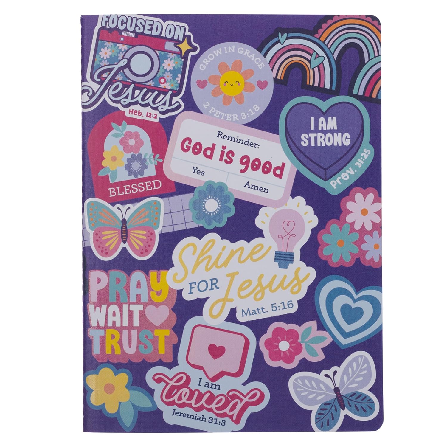 Notebook: Shine for Jesus (Stickers for Girls Collection)