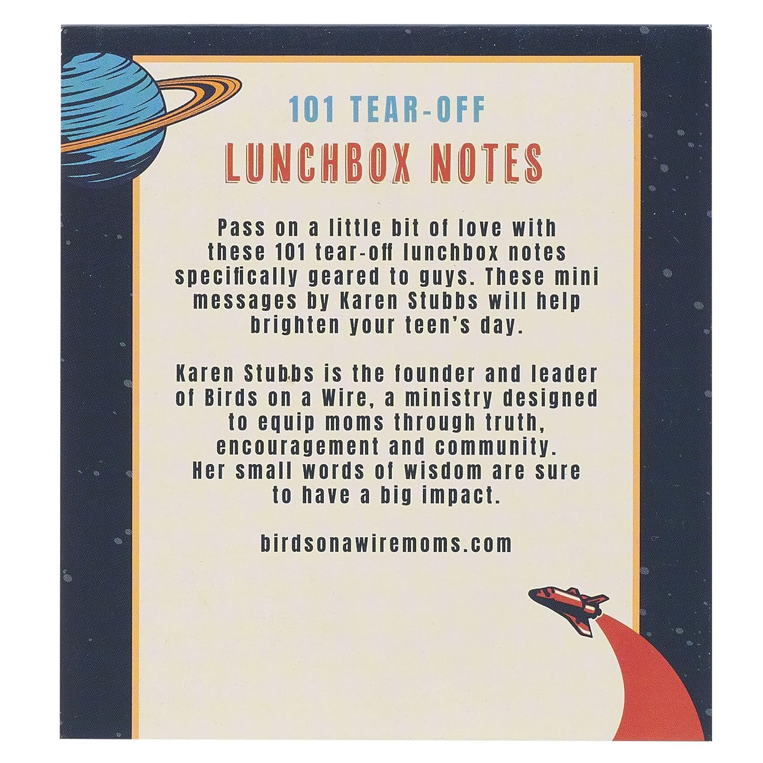 Lunchbox Notes: 101 Tear Off Lunchbox Notes for Guys, Navy (Be Brave, Space Collection)