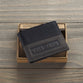 Wallet Leather: Walk by Faith (2 Cor. 5:7) Black/Gray, RFID blocking