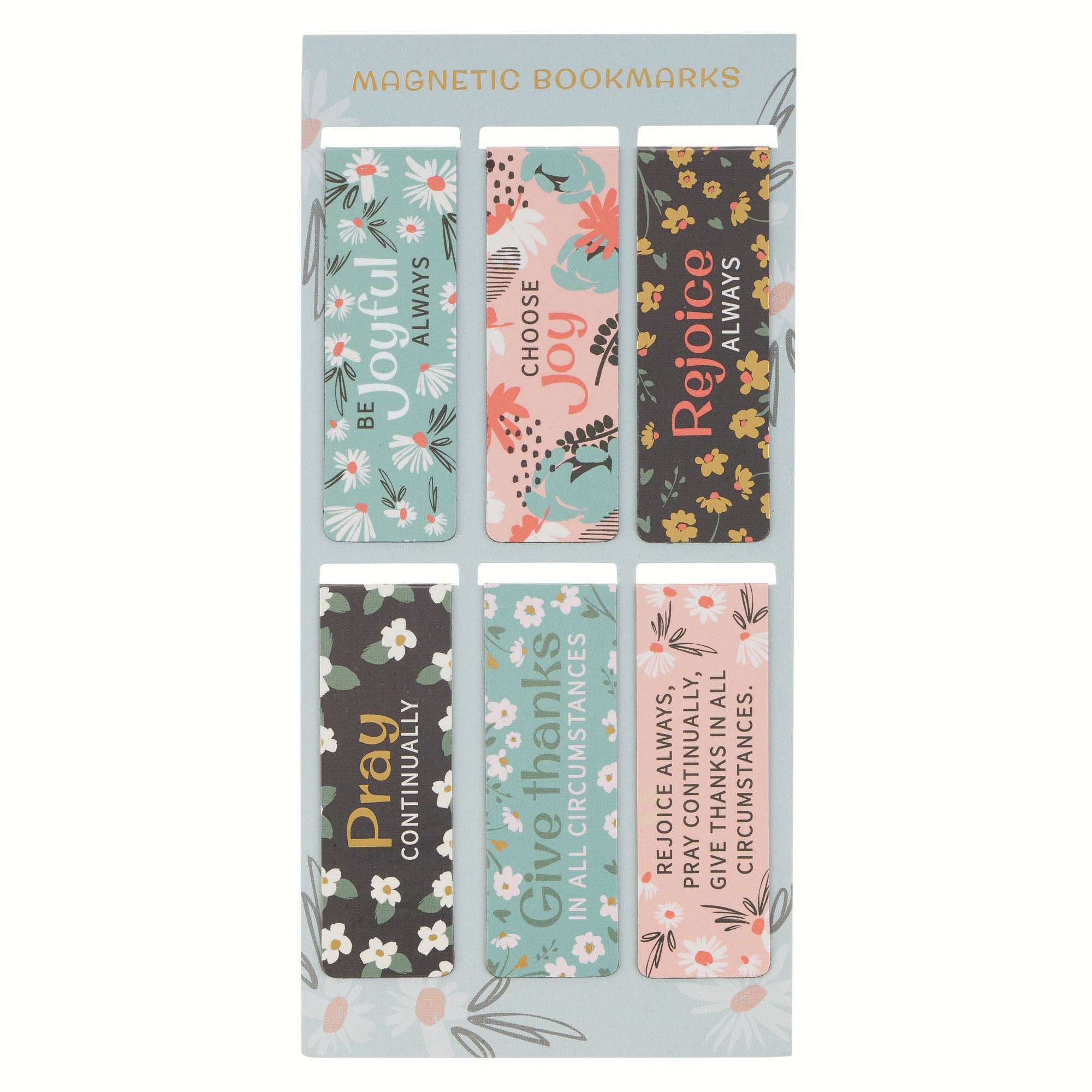Magnetic Bookmark Set: Be Joyful Always