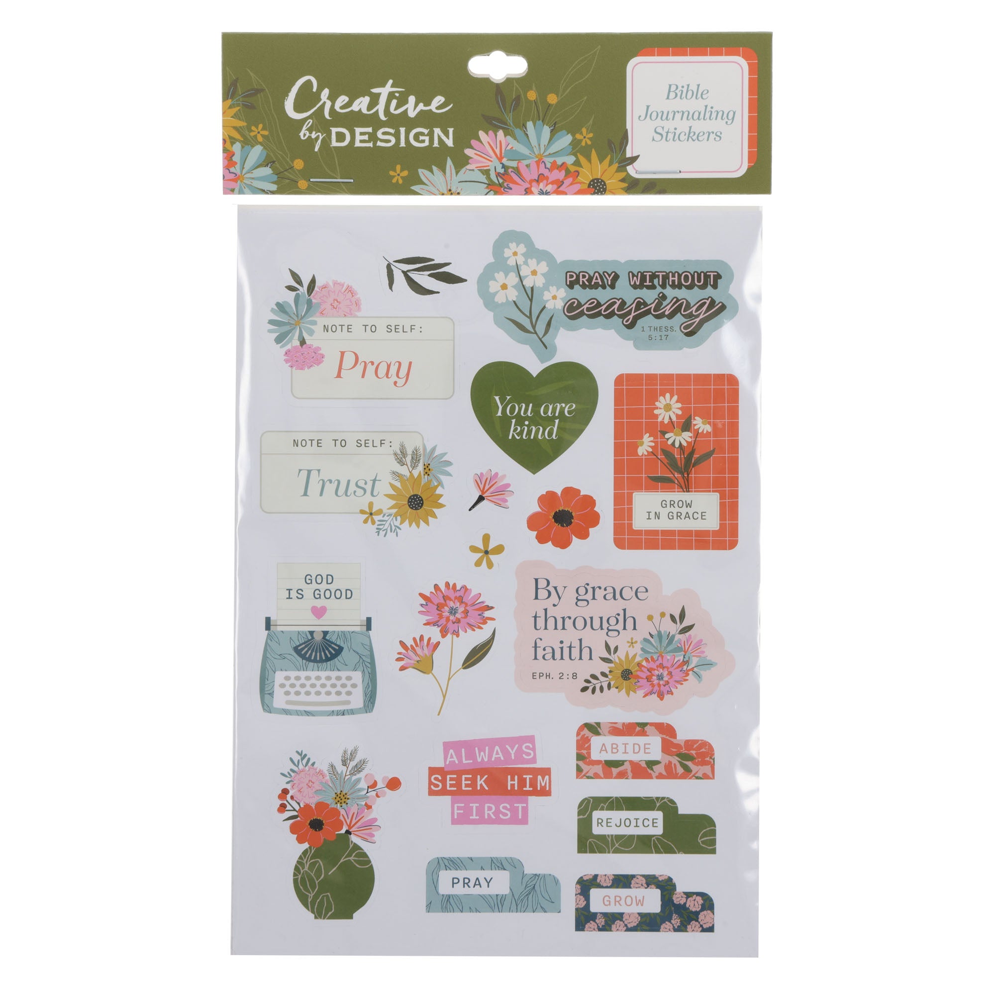 Sticker Sheets: Creative by Design (3 Sheets) olive/light blue/orange