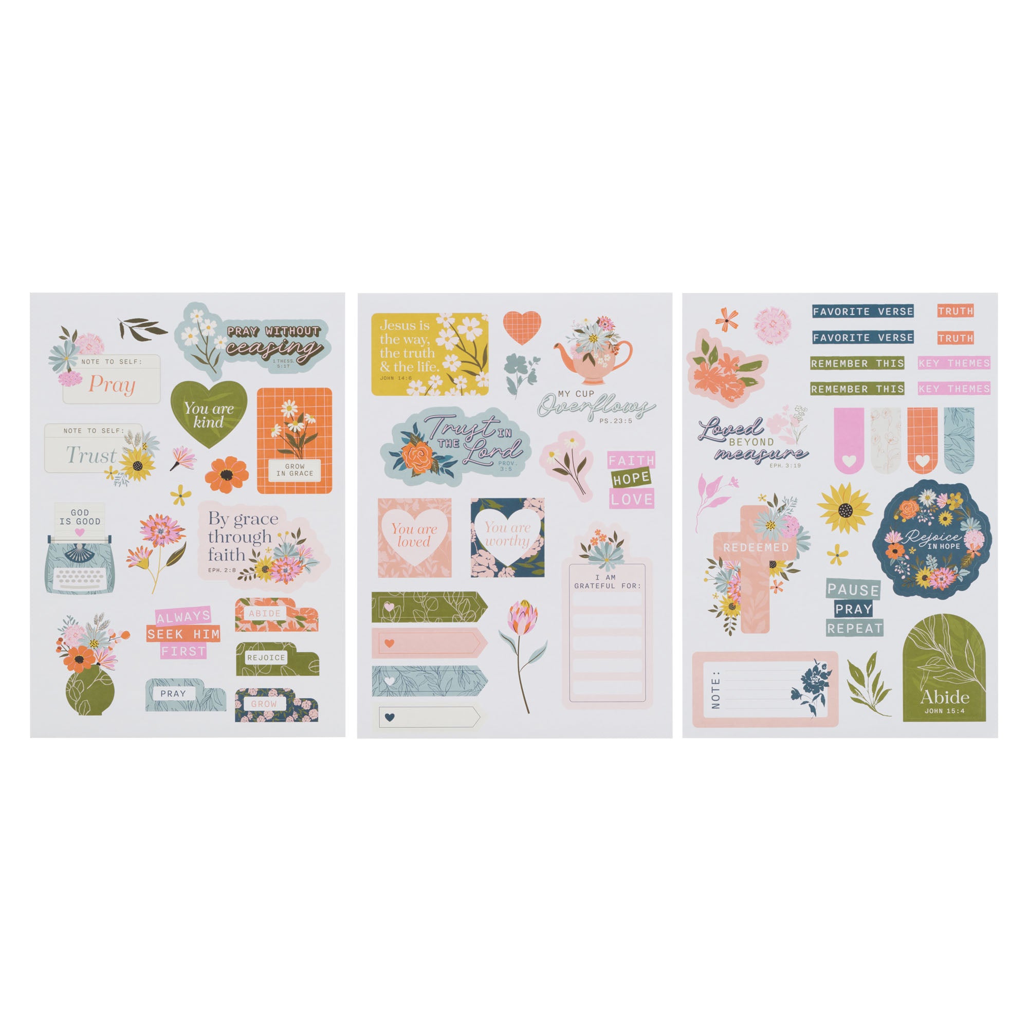 Sticker Sheets: Creative by Design (3 Sheets) olive/light blue/orange