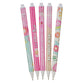 Pens (5 pack, Retracable): Blue Ink, Ballpoint (Girl's Pink Sprinkled with Joy Collection)