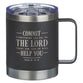Camp Style Mug, Stainless Steel (325ml): Commit Everything You do to The Lord, Retractable sip-hole cover