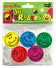 Eraser Pack: 5 Round Smiley Faces, Jesus Loves Me