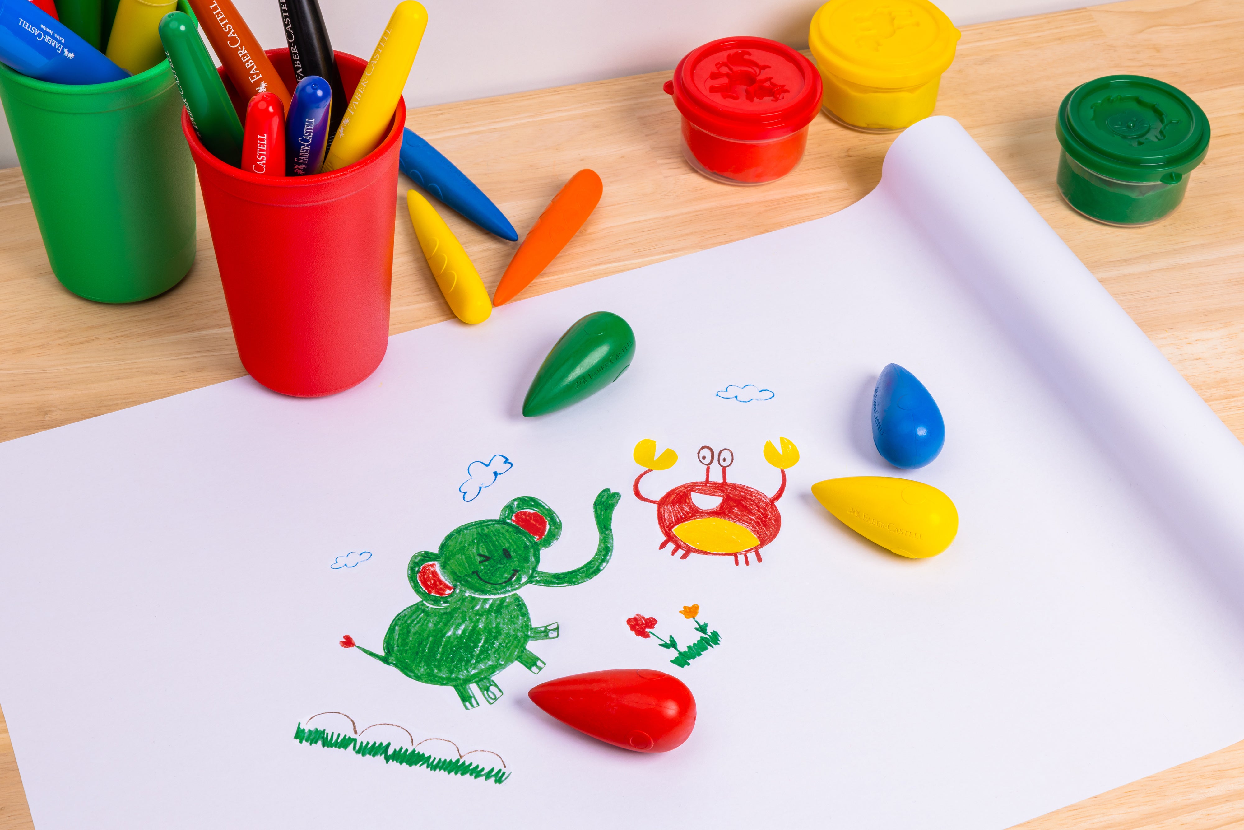 Faber-Castell Little Creatives Easy Grasp Bulb Crayons Pack of 4