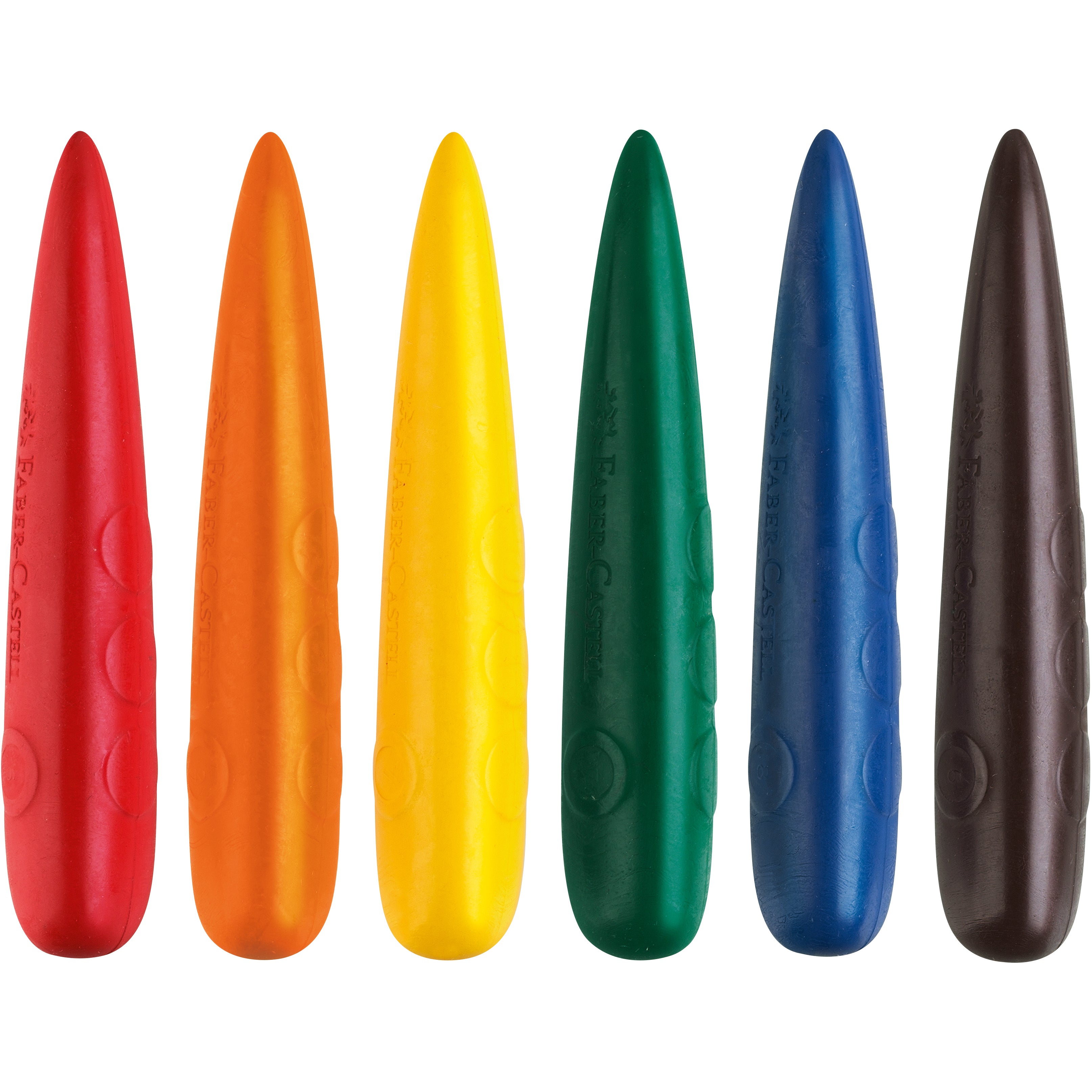 Faber-Castell Little Creatives Easy Grip Finger Crayons Pack of 6