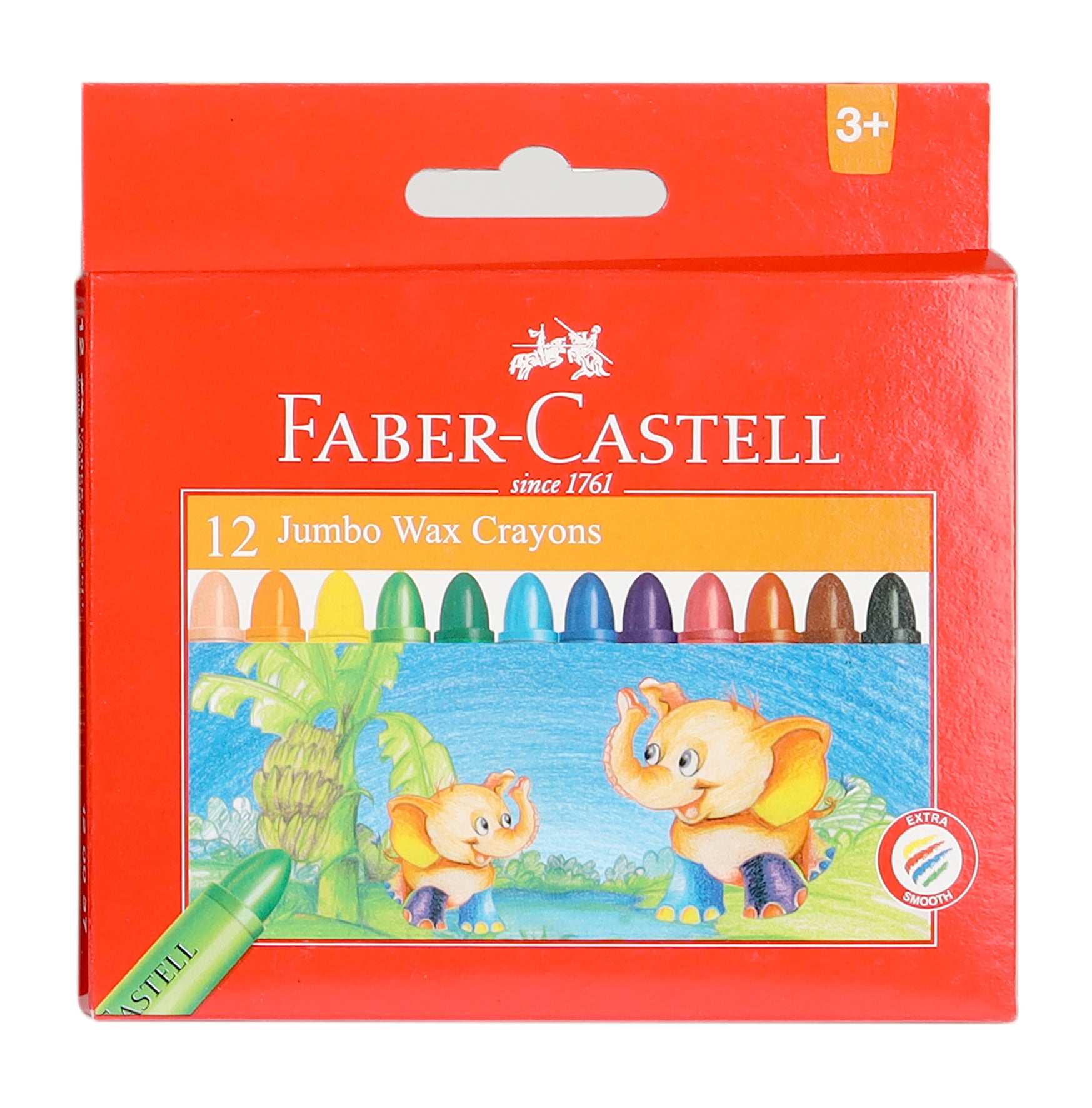 Faber-Castell Jumbo Wax Crayons Box of 12