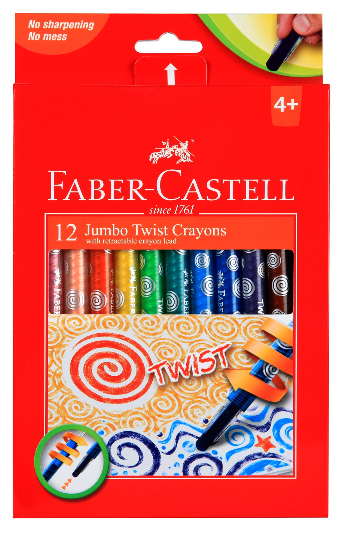 Faber-Castell Jumbo Twist Crayon 10Mm Box of 12