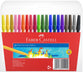 Faber-Castell Fibre-Tip Colour Markers Wallet of 20