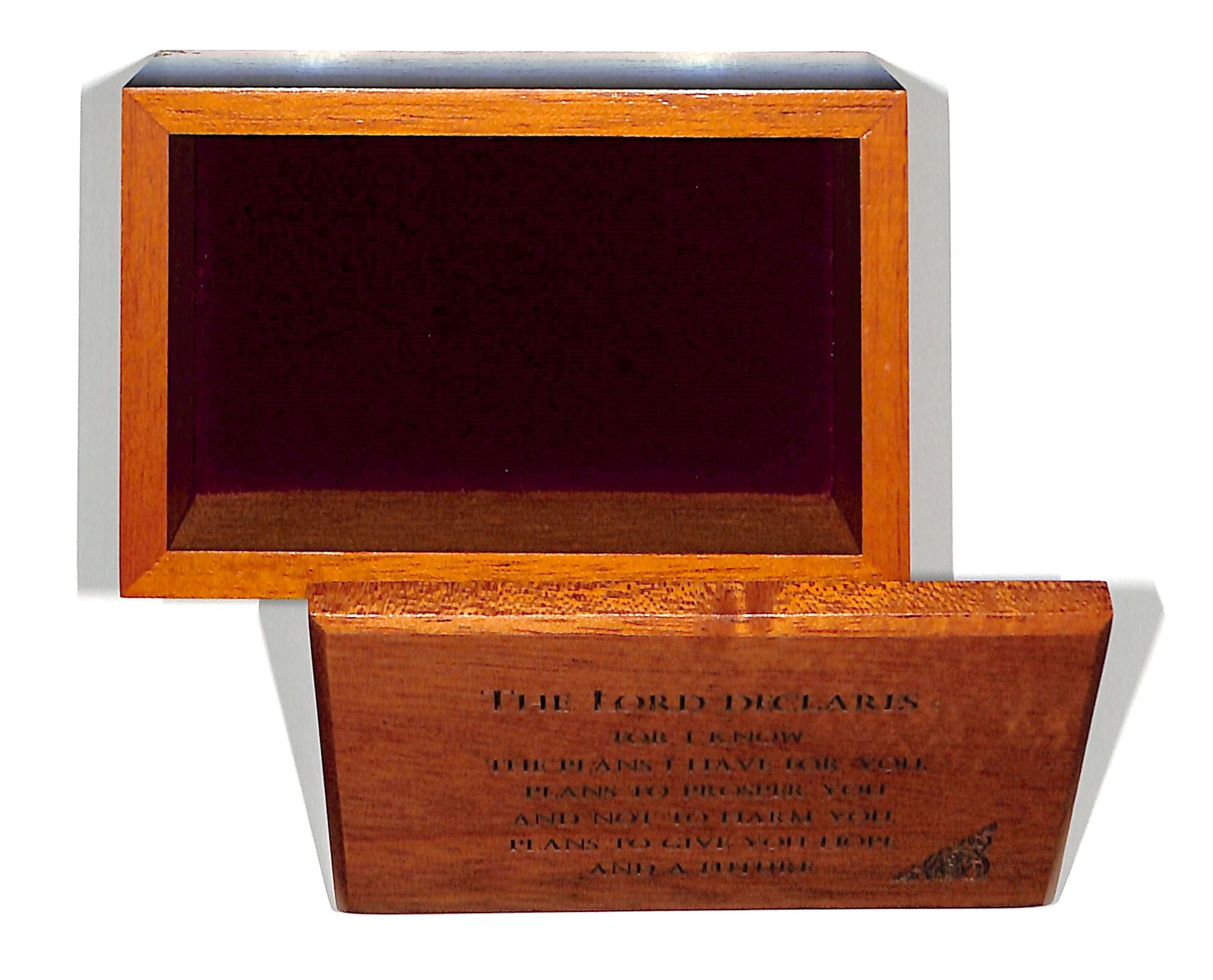 Keepsake Box: For I Know the Plans I Have For You (Mahogany)
