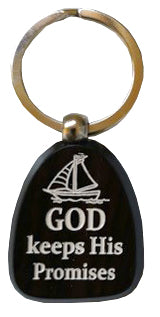 Keyring: GOD Keeps His Promises, Sailboat