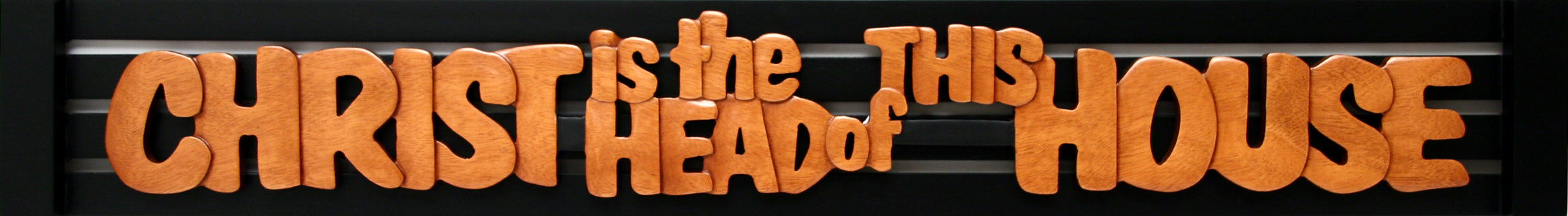 Carved Plaque: Christ is the Head of This House (Mahogany)