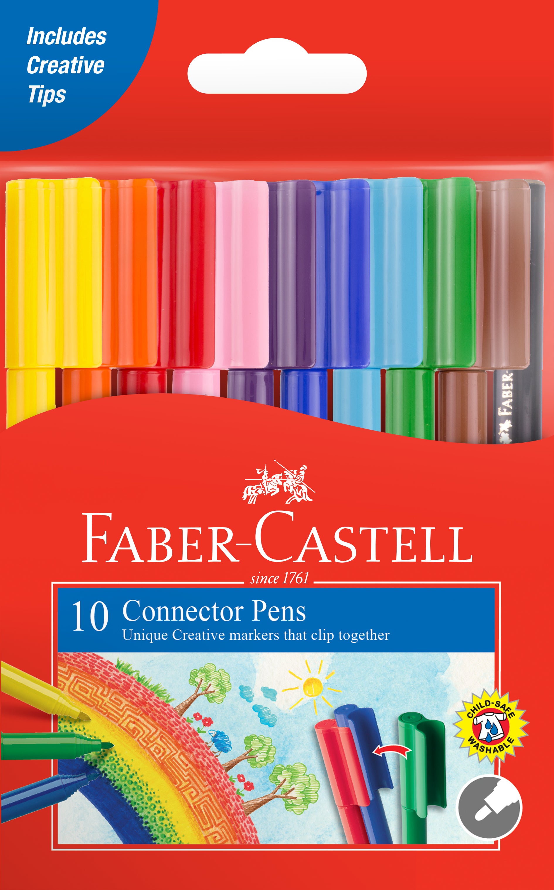 Faber-Castell Connector Pens Markers Wallet of 10
