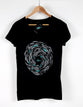 Against the Current Tee, Large, V Neck, Black