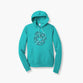 Against The Current Hoodie, 2XLarge, Teal