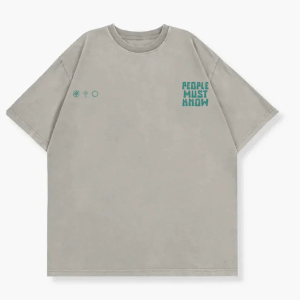 People Must Know, Tee, Medium, Grey