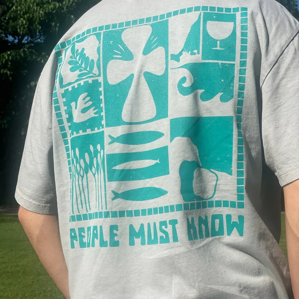People Must Know, Tee, 2XLarge, Grey