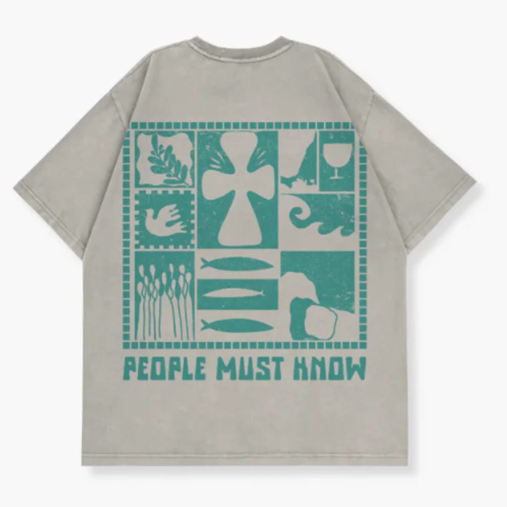 People Must Know, Tee, 3XLarge, Grey