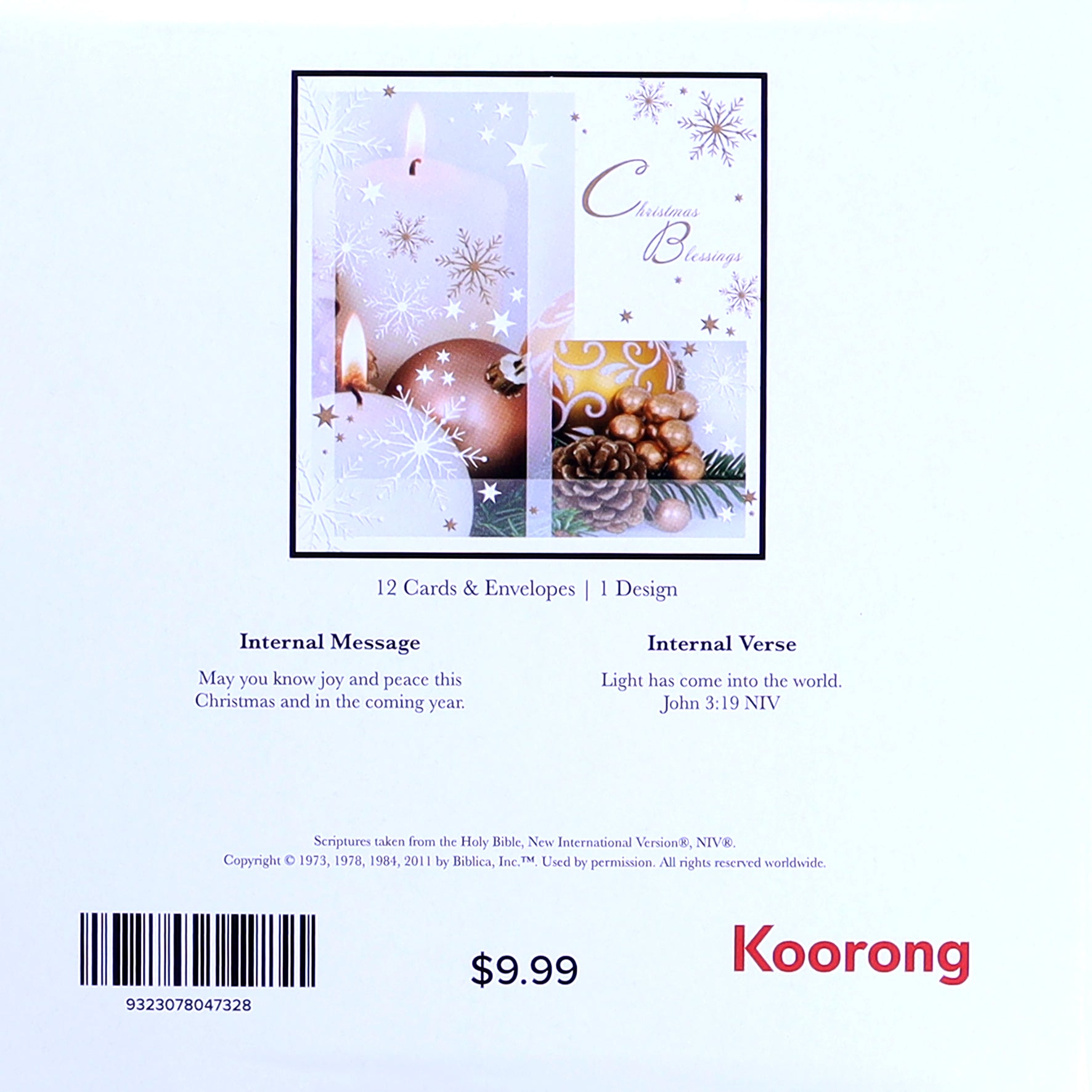 Christmas Boxed Cards: Christmas Blessings, Candles