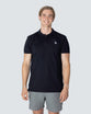 Mens Pique Polo: Alpha and Omega, Small, White on Black (Front & Back Embroidery)