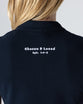 Womens Pique Polo: Dove, Small, White on Navy (Front & Back Embroidery)