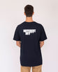 Mens Basic Tee: Same Grace Different Day, Medium, White on Navy