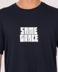 Mens Basic Tee: Same Grace Different Day, Medium, White on Navy