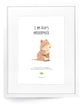 Framed Wall Art: WOMBAT - I am God's Masterpiece