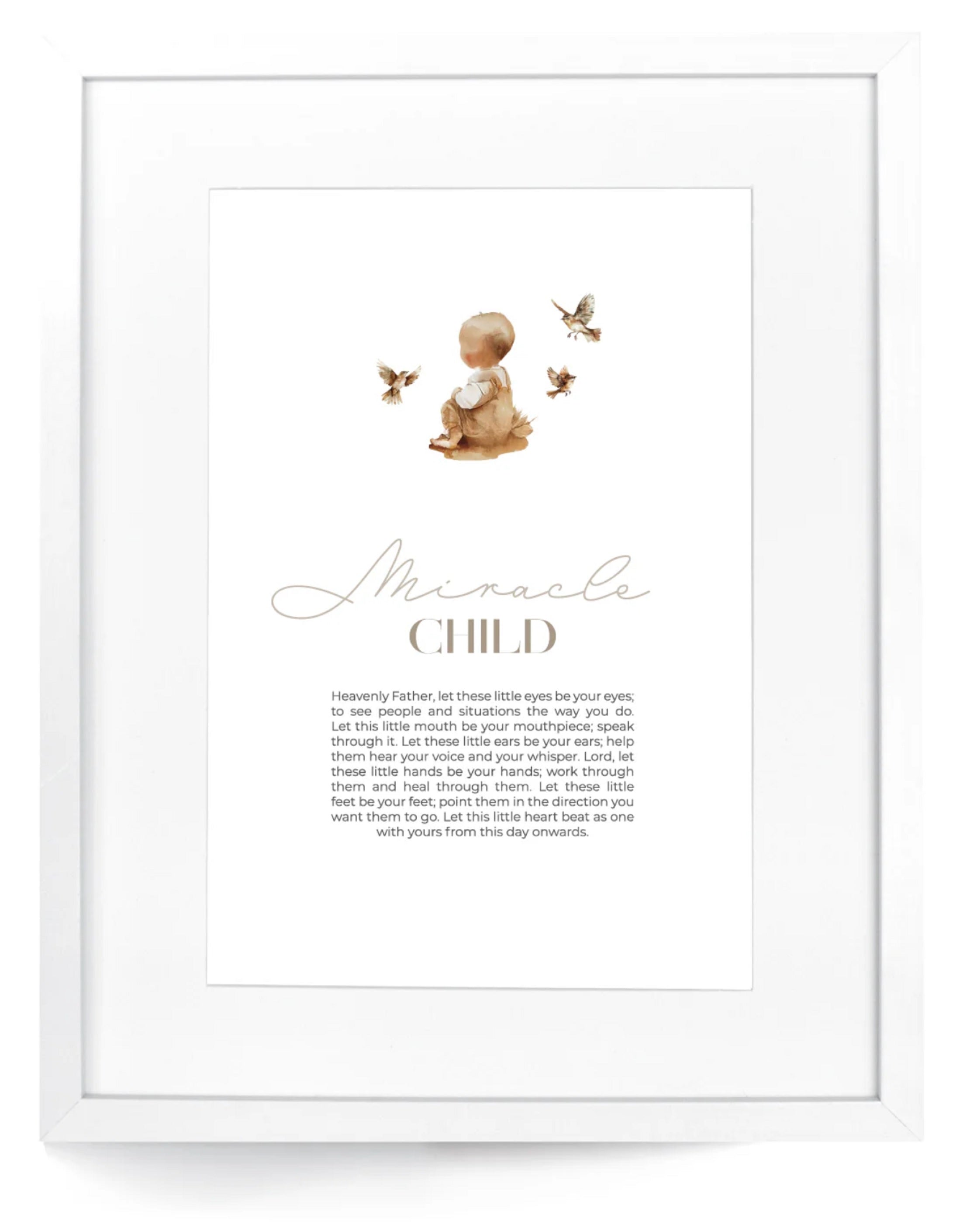 Framed Wall Art: Miracle Child