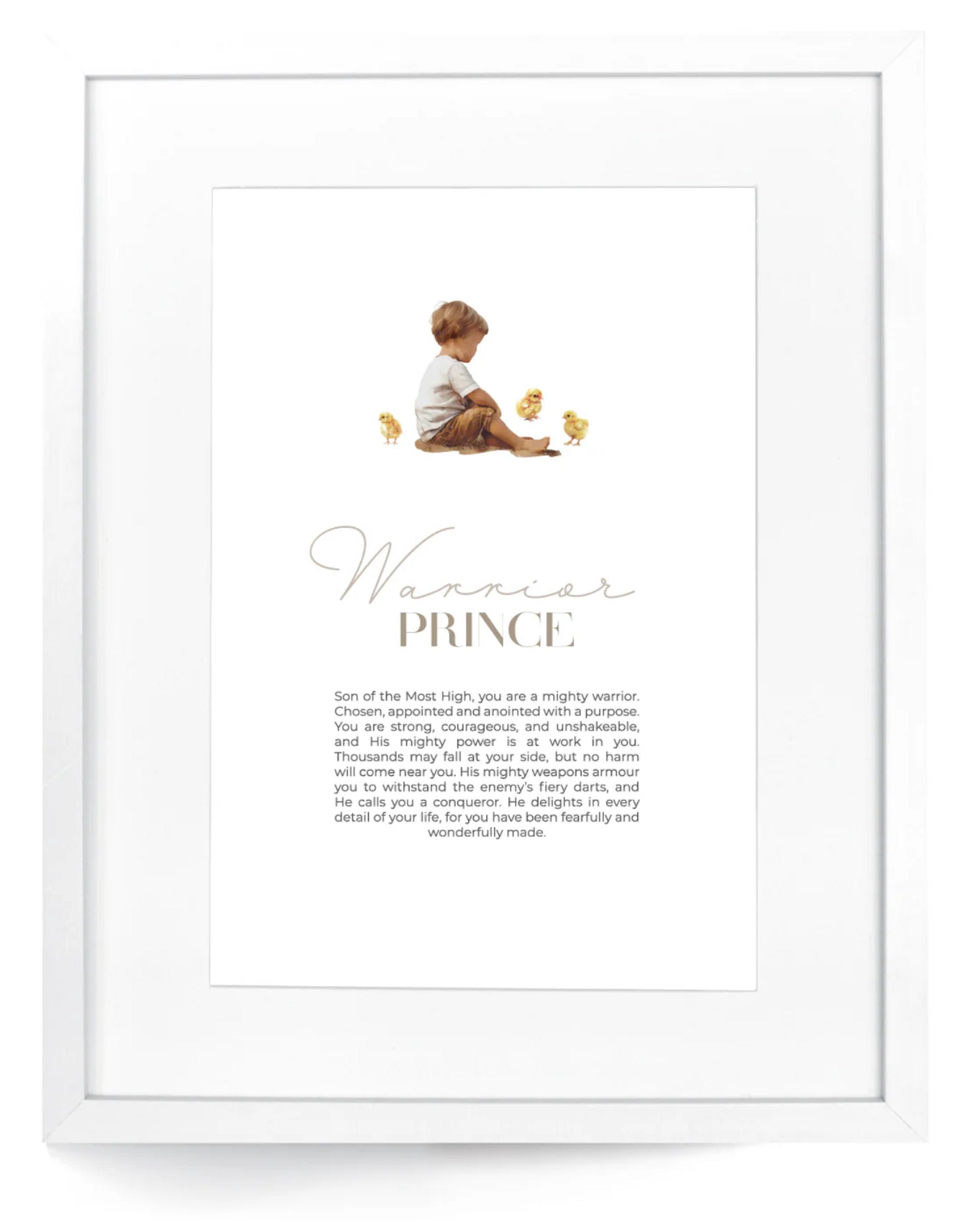 Framed Wall Art: Warrior Prince