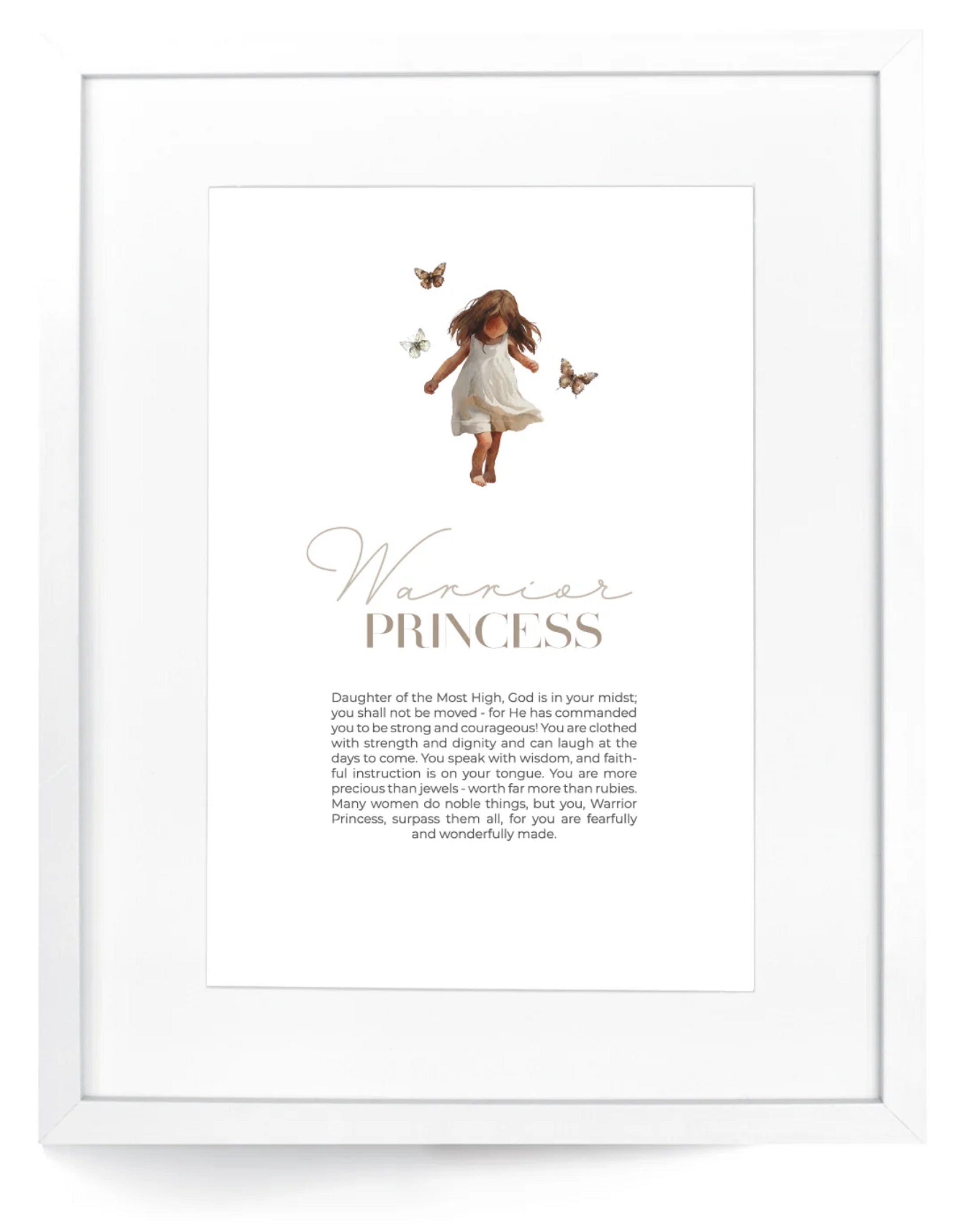 Framed Wall Art: Warrior Princess