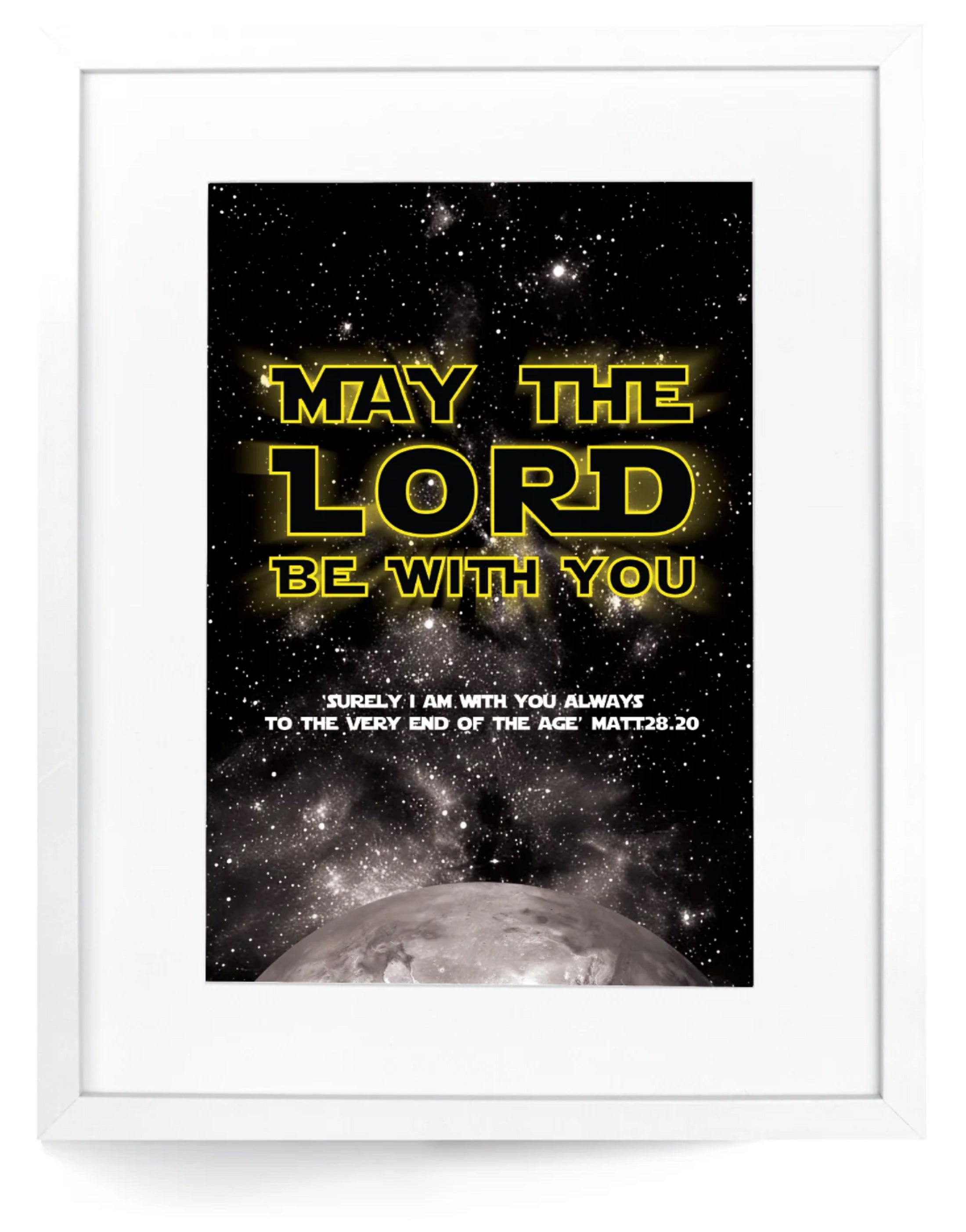 Framed Wall Art: May the Lord be with you - Teen Boys
