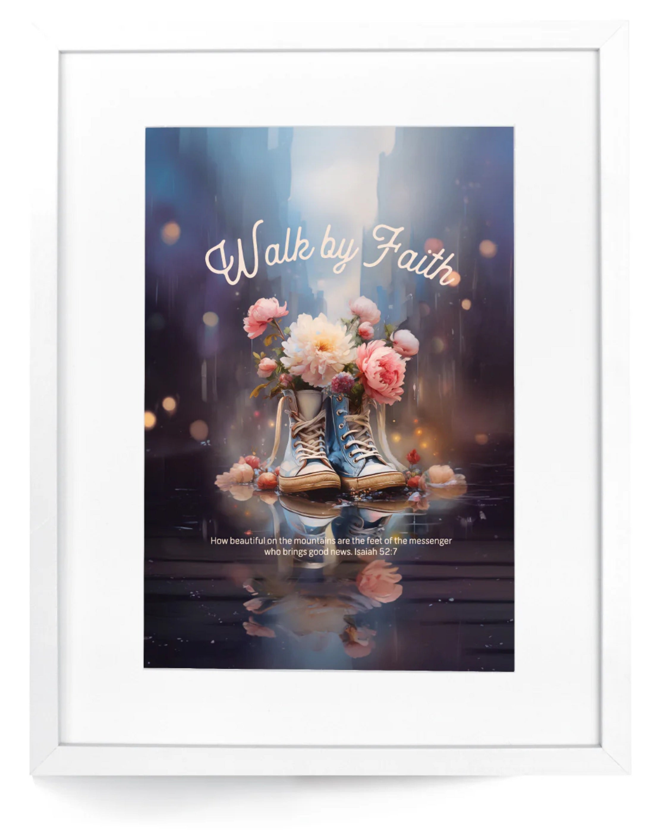 Framed Wall Art: Walk by Faith - Teen Girls