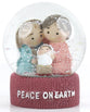Christmas Water Globe: Peace on Earth Nativity (knitted look resin)